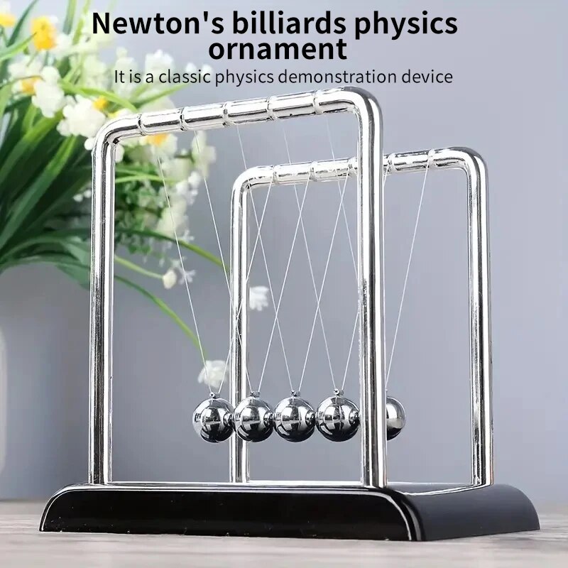 Newton Cradle Large - Wahadło Newtona, stalowe kule, ruch, levitacja,