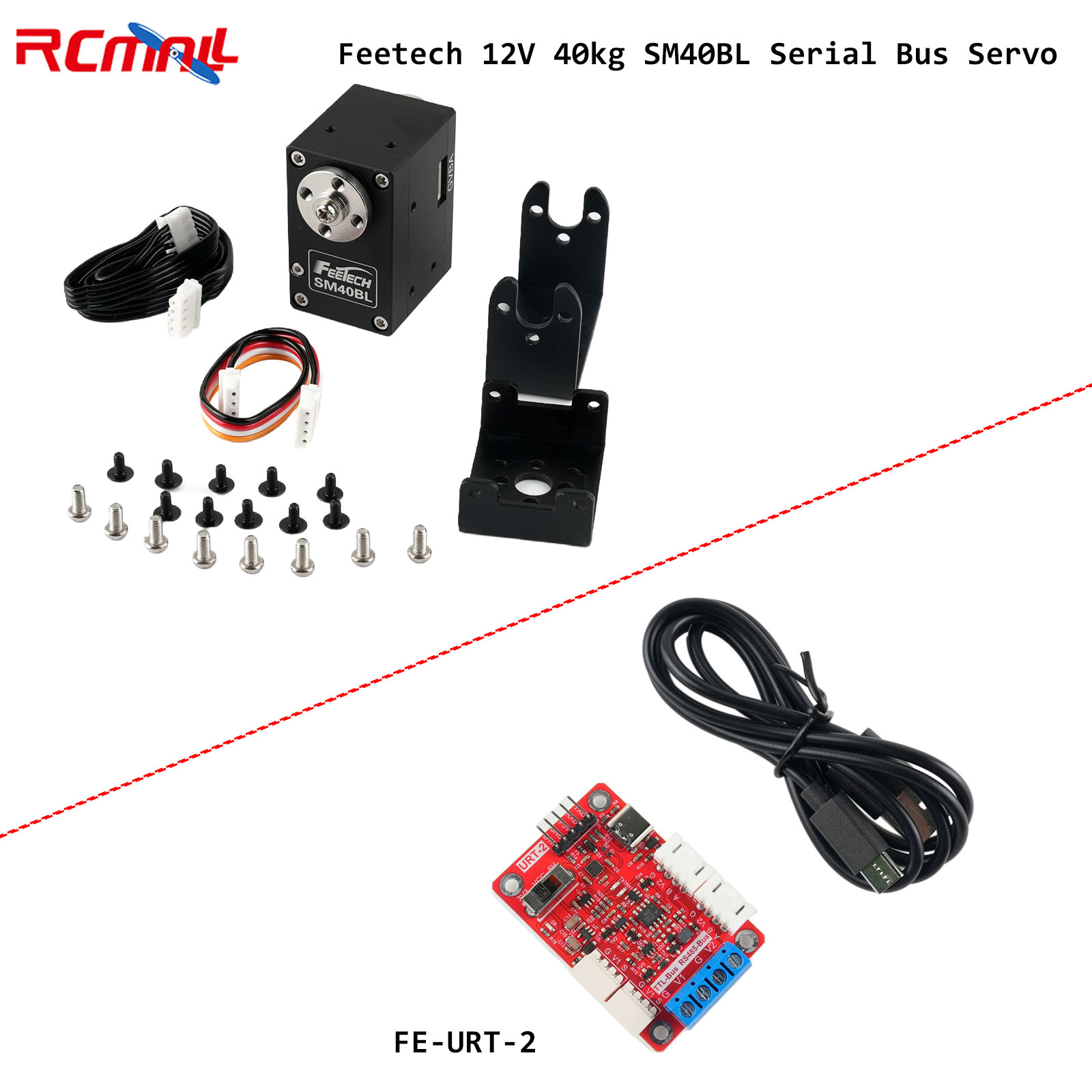 Robot Arm Motor - Serwomechanizm Feetech 12V 40kg SM40BL z