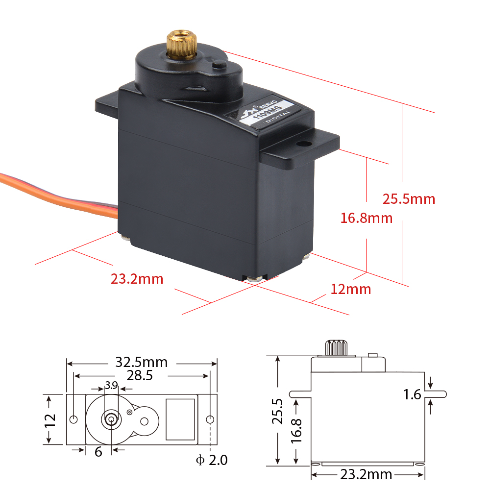 1/2/4 SZT. JX Servo PDI-1109MG – Robot Arm Motor recenzja i cena